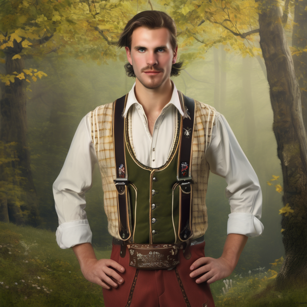 a bavarian in traditional clothing